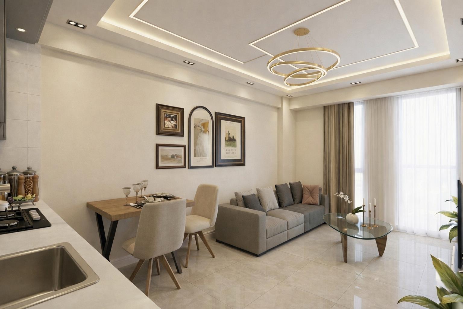 Servi Mahallesi ultra lüks 1+1 yaşam alanı küçük önizleme